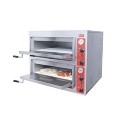 BANKS HORNO PIZZA 2 PUERTAS Refractario NEGRO - Imagen 1