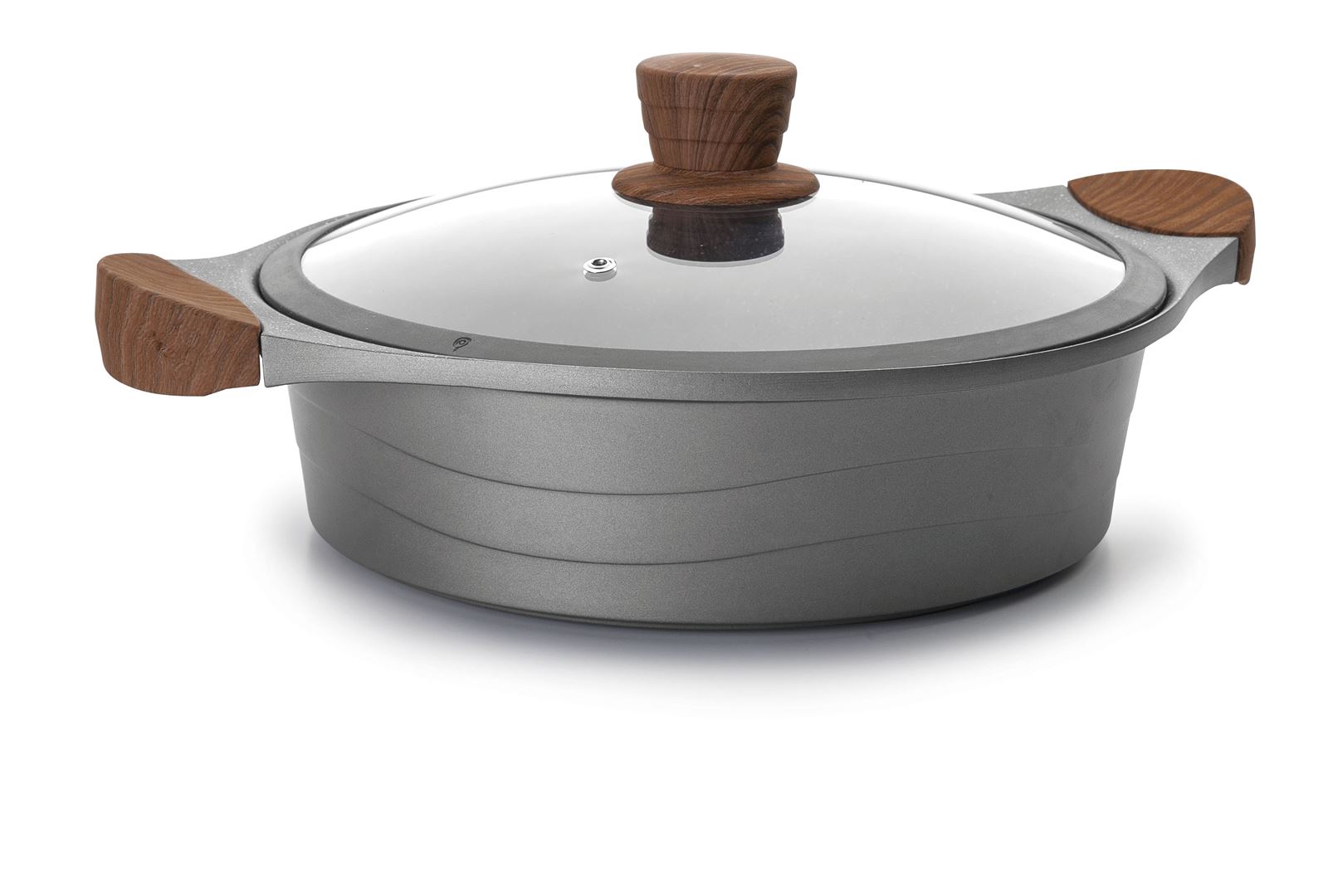 CACEROLA BAJA CON TAPA CRISTAL STILO - Imagen 1