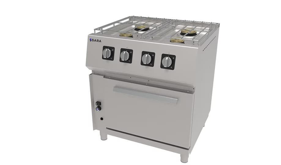 Cocina Profesional Mediana con 4 Quemadores y Horno. Serie 750 - Imagen 1
