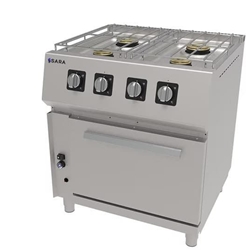 Cocina Profesional Mediana con 4 Quemadores y Horno. Serie 750 - Imagen 1