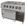 Cocina Profesional Mediana con 6 Quemadores y Horno. Serie 750 - Imagen 1