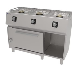 Cocina Profesional Pequeña con 3 Quemadores y Horno Gratinador. Serie 550 - Imagen 1