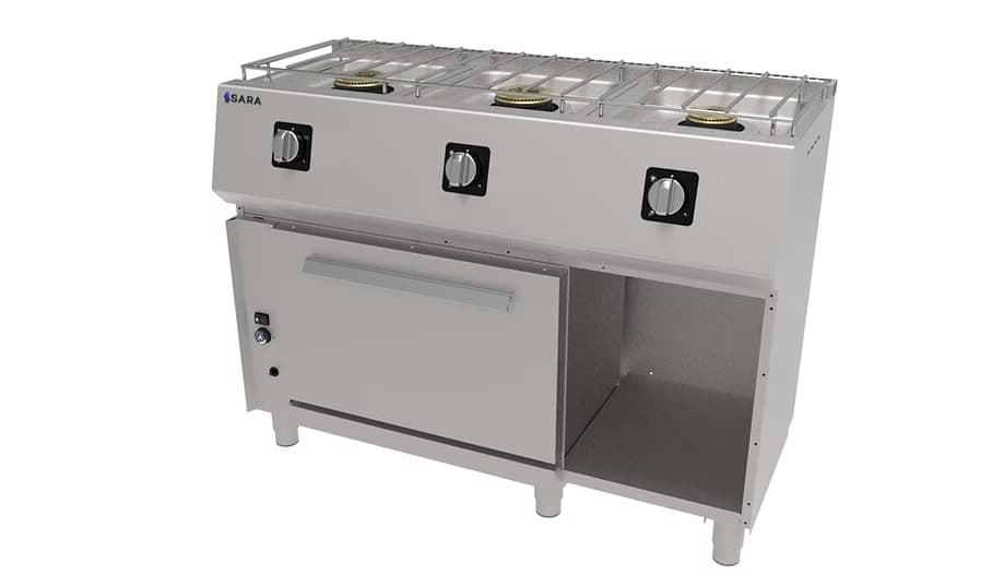 Cocina Profesional Pequeña con 3 Quemadores y Horno. Serie 550 - Imagen 1