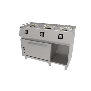 Cocina Profesional Pequeña con 3 Quemadores y Horno. Serie 550 - Imagen 1